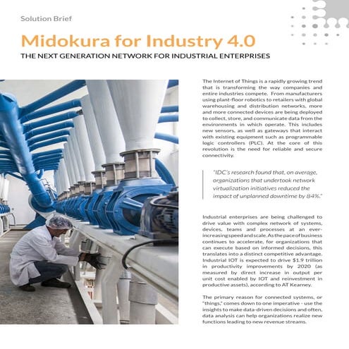 Midokura for Industry 4.0