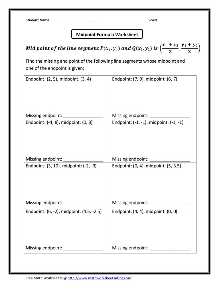 endpoint formula