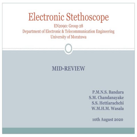 Engineering Design Approach for an Optimized Analog Electronic Stethoscope