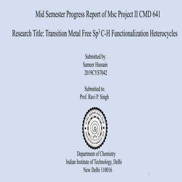 Mid-semester progress report