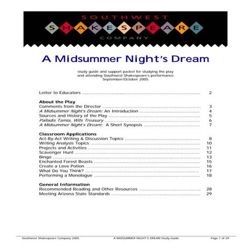 Midsummer teacherguide | PDF