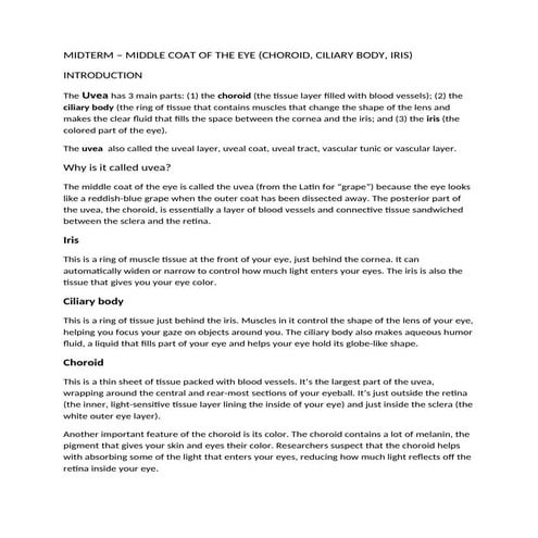 MIDTERM - OCULAR ANATOMY DOCUMENT REVIEWER