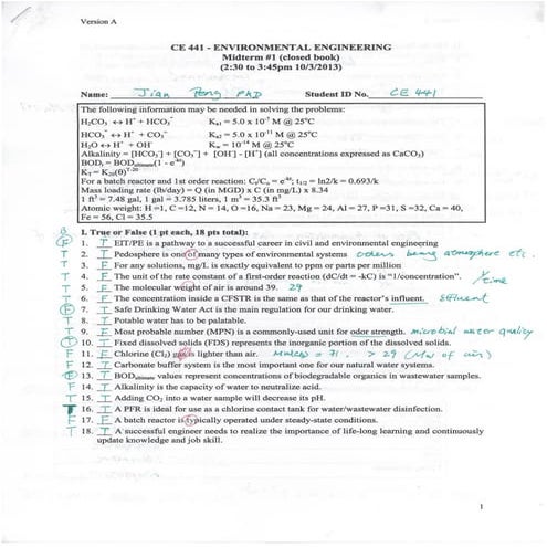 Midterm 1 answer key | PDF