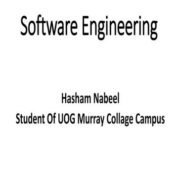 Basics Of Software Engineering | PPT