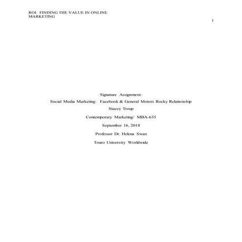 The Rocky Relationship Between Facebook & General Motors