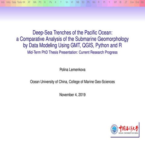 Deep-Sea Trenches of the Pacific Ocean: a Comparative Analysis of the Submari...