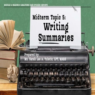 Mastering Summarization Skills for Effective Communication in Medicine ...