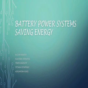 Battery power systems