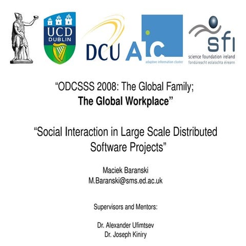 Midterm Presentation Maciek Baranski