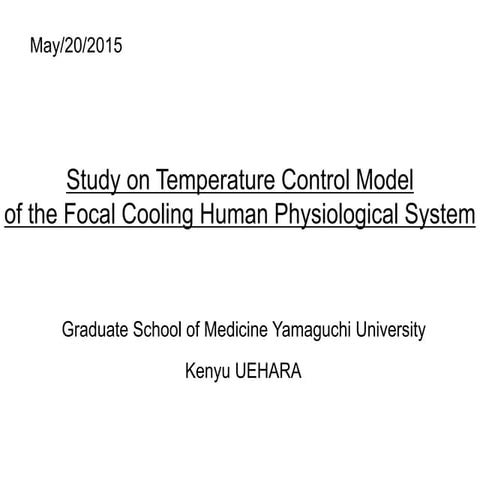 Study on temperature control model of a focal cooling human physiological system