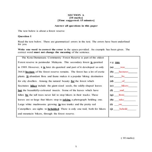 PT3 English Mid Year Exam Form 3 2016 (A)