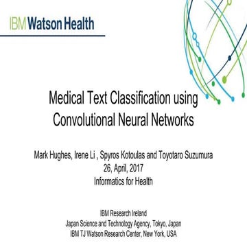 Medical Text Classification using Convolutional Neural Network