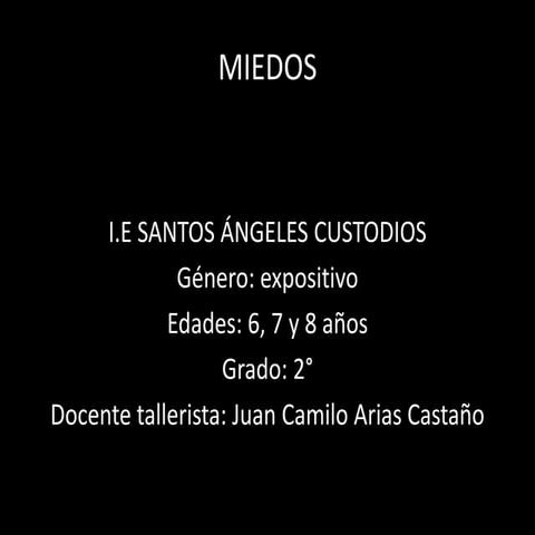 Miedos - Taller de escritura