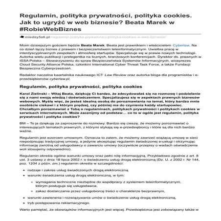 Regulamin, polityka prywatności, polityka cookies. Jak to ugryźć w web biznesie?