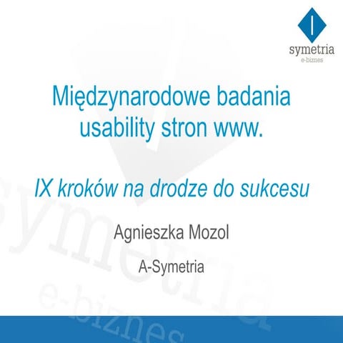 Międzynardowe badania usability stron www