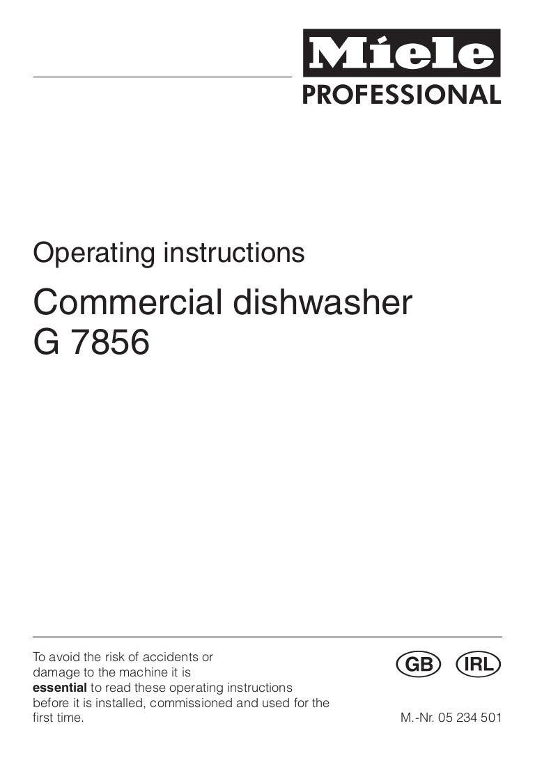 Miele Dishwasher Comparison Chart