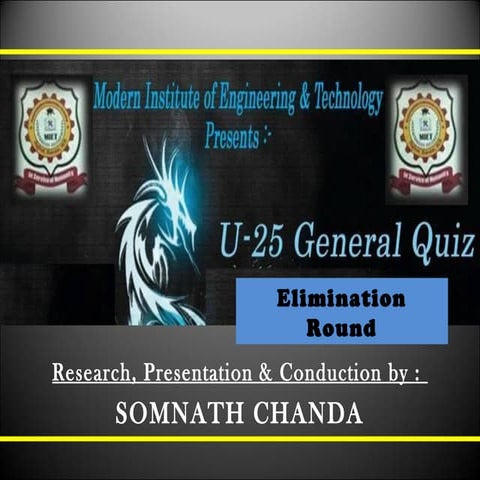 U-25 General Quiz Prelims