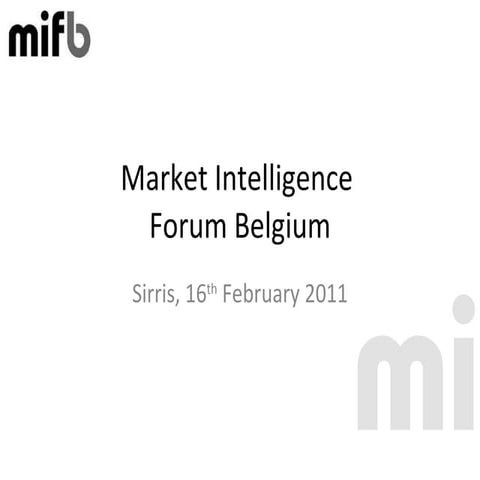 Mifb 16th Feb Sirris