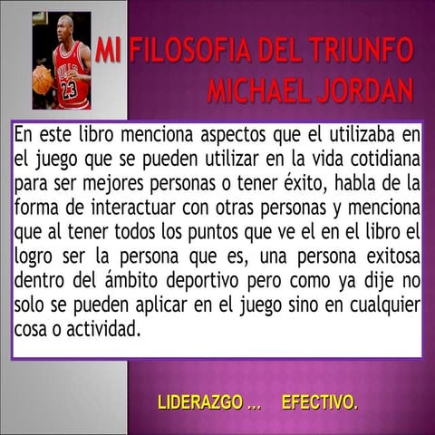 Mi filosofia del triunfo michael jordan | PPT