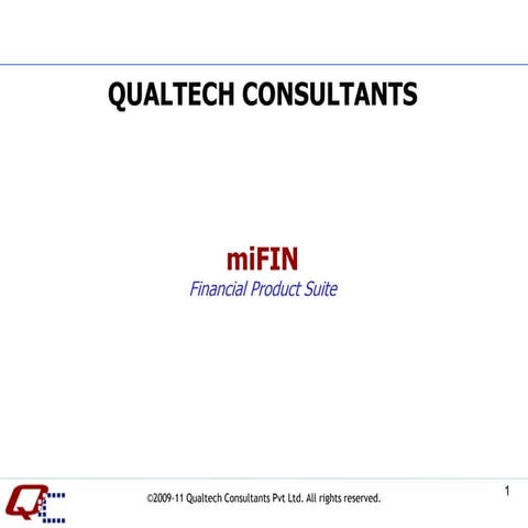 Mi fin financial product suite