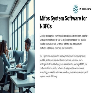 Revolutionizing Finance with Mifos System Software & NBFC Software ...