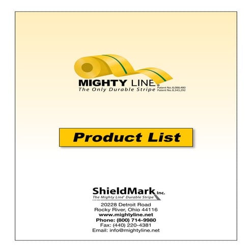 Mighty Line Floor Tape Product Listing 2015 | PDF