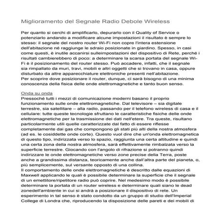 Gestione del Segnale Wireless