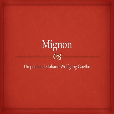 Mignon - Goethe