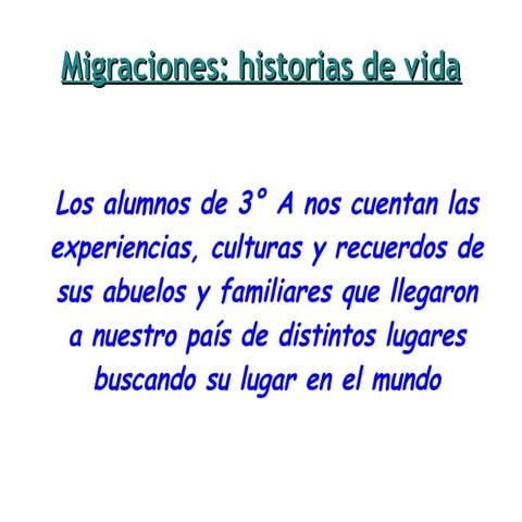 Migraciones 3 ° A