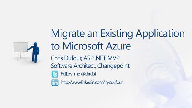 Migrate an Existing Application to Microsoft Azure