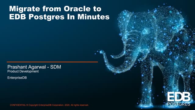 No Time to Waste: Migrate from Oracle to EDB Postgres in Minutes