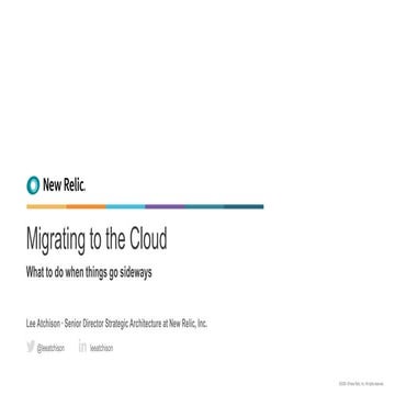 Migrating to the Cloud - What to do when things go sideways