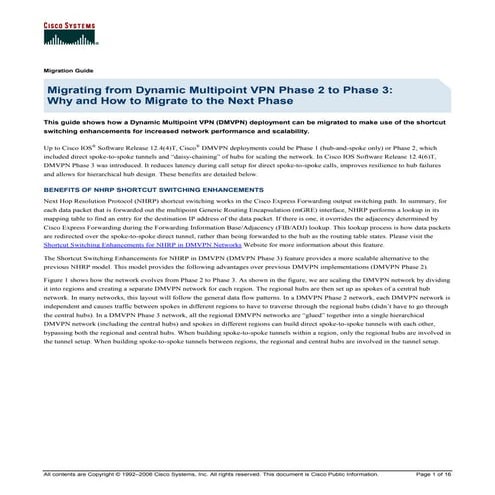 Migrating from dynamic multipoint vpn phase 2 to phase 3