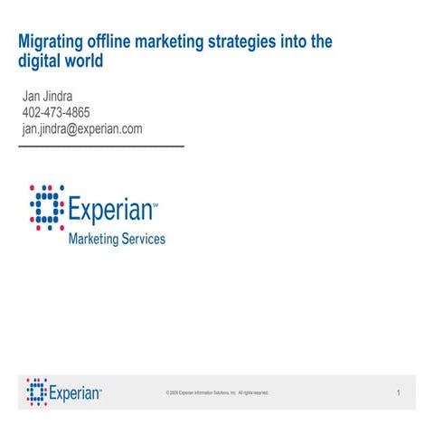 Integrating Offline Marketing Strategies Into the Digital World, Jan Jindra, ...