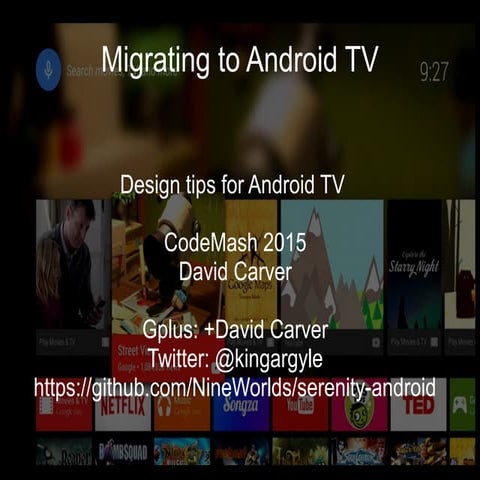 Migrating to Android TV