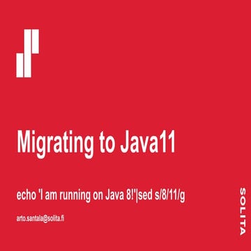 Migrating to Java 11 | PPT