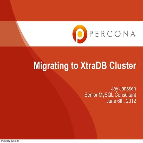 合并到 XtraDB 存储引擎集群