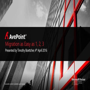 AvePoint: Migration as Easy as 1, 2, 3