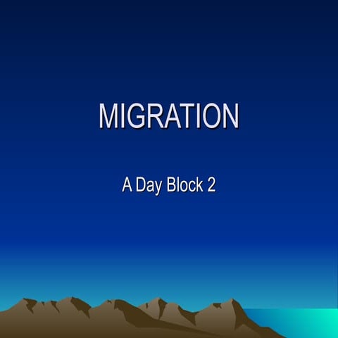 Migration A2