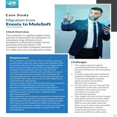 Migration from Enosix to MuleSoft | ProwessSoft