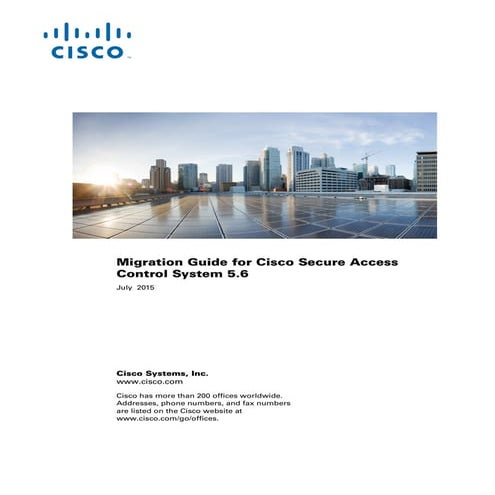 CISCO ACS 5.6 Migration Guide
