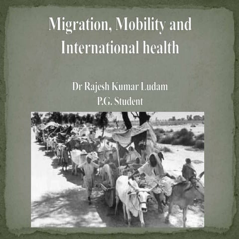 Migration, mobility and international health