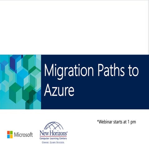 Understanding Migration Paths to Azure webinar 18 oct