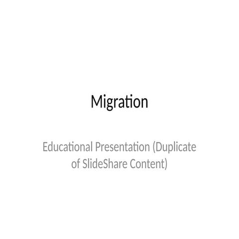 Migration Presentation Geography Pptx