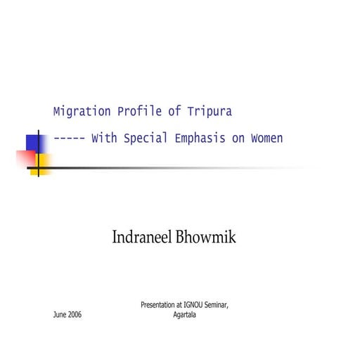 Female Migration in Tripura