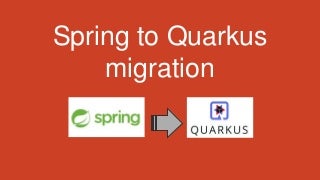 Migration Spring PetClinic to Quarkus