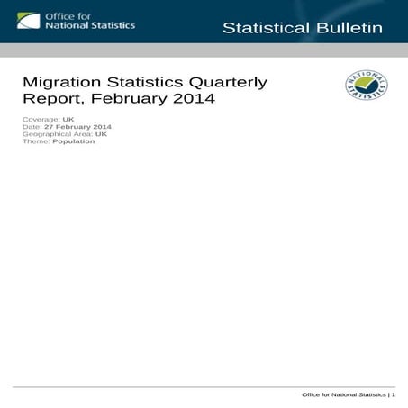 Migration statistics quarterly