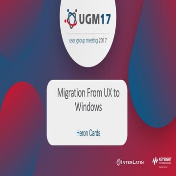Migration ux to windows - ICT i3070