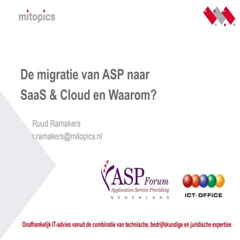 Migration Van Asp Naar Saa S  Cloud En Waarom Versie 1