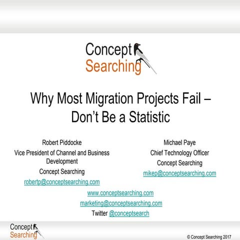 Why Most Migration Projects Fail – Don’t Be a Statistic Webinar